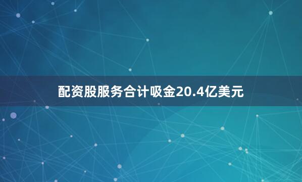 配资股服务合计吸金20.4亿美元