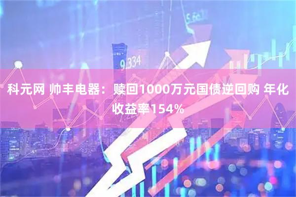 科元网 帅丰电器：赎回1000万元国债逆回购 年化收益率154%