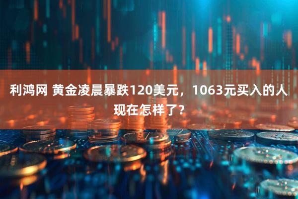 利鸿网 黄金凌晨暴跌120美元，1063元买入的人现在怎样了？